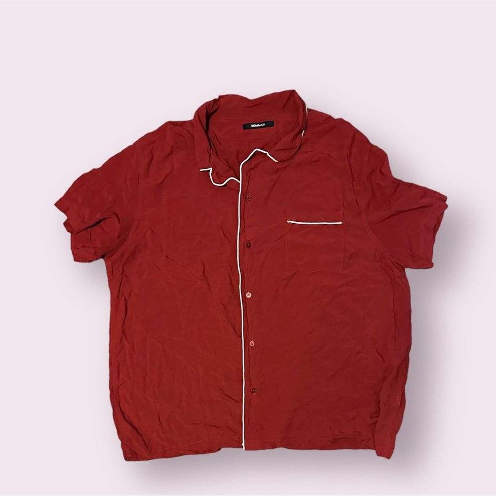 3XL Red Fashion Nova Pajama Shirt